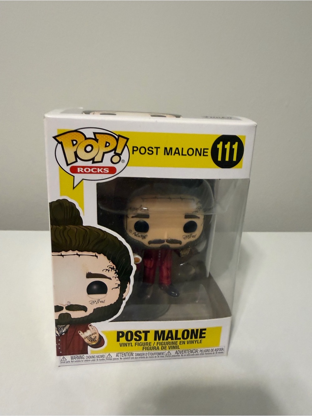 Funko Pop! Rocks Post Malone Vinyl Figure - Yellow & Red